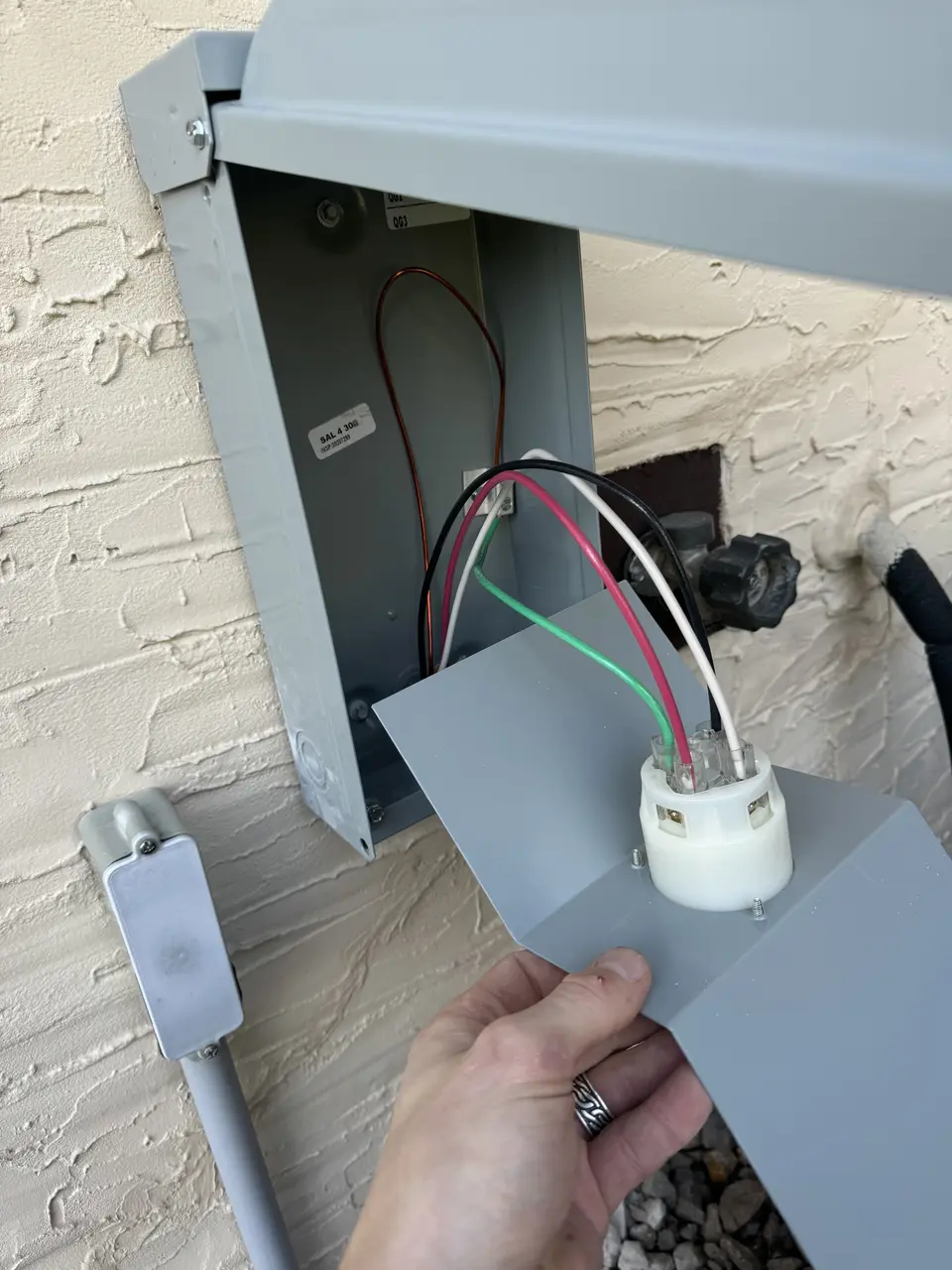 EV charger receptacle install