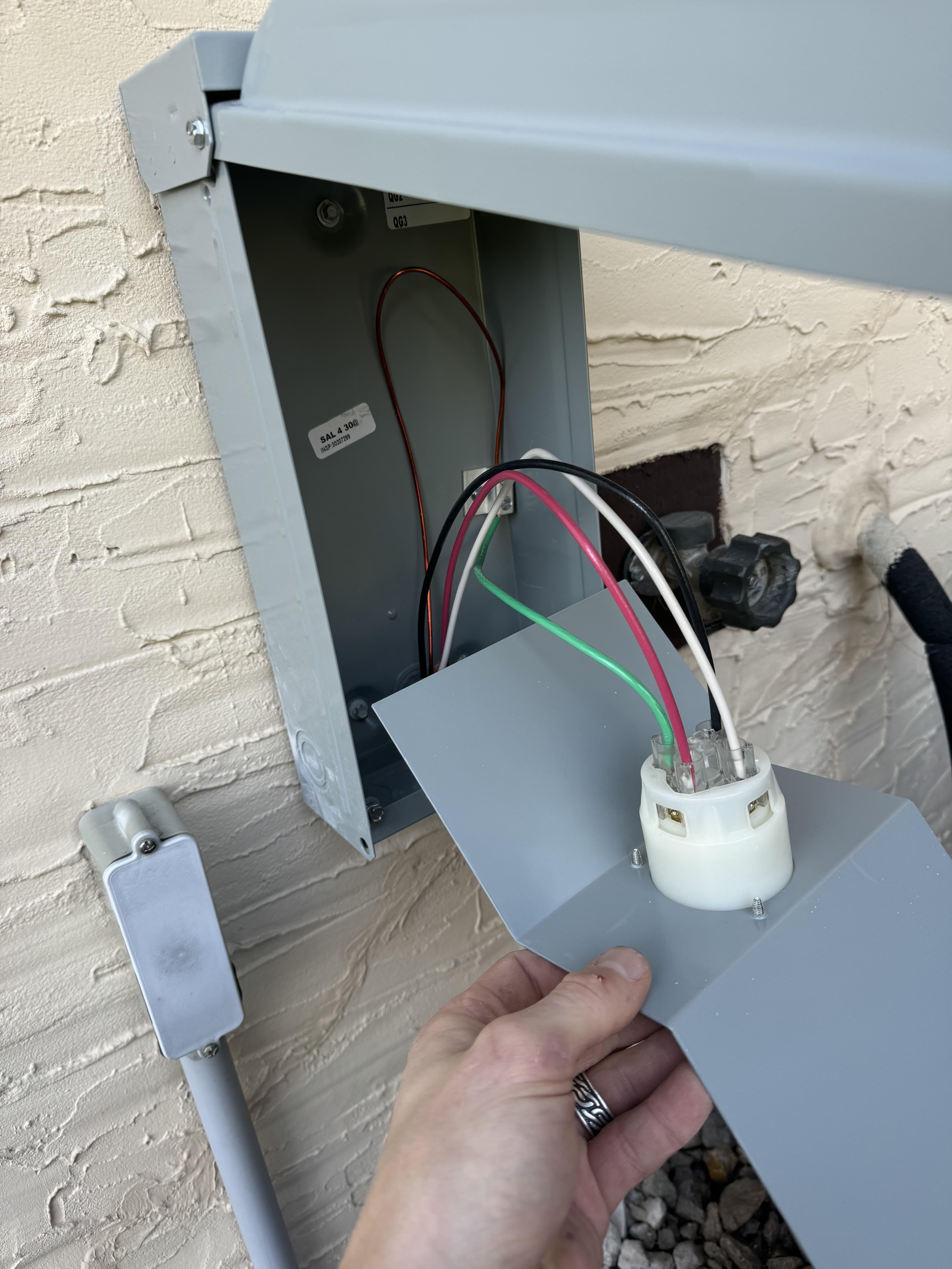 EV charger receptacle install